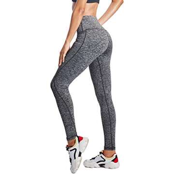 Neleus Women's Workout Leggings with Pocket and Tummy Control