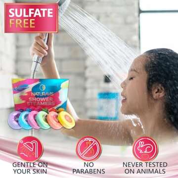 Shower Steamers Aromatherapy Gift Set - Eucalyptus & Mint Scented Shower Bombs for Stress Relief and Relaxation – 6 Shower Tablets for Women and Men - Perfect Self-Care Gift for Birthdays and Holidays