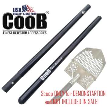 CooB Upgraded Travel Collapsible Light Strong Carbon Fiber Handle Pole for Metal Detector Hunting Sa...