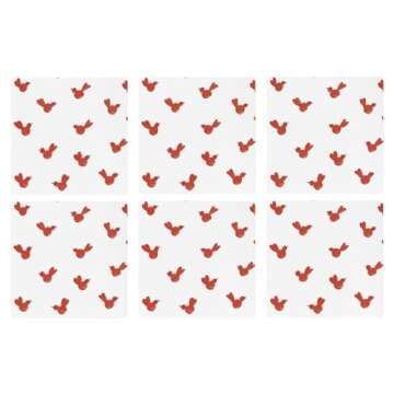 Elegant Vietri Papersoft Red Bird Cocktail Napkins 20-Pack