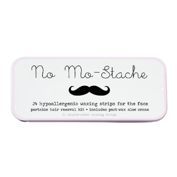 No Mo-Stache Shark Tank Lip Wax Strips for Hair Removal, 24 Hypoallergenic Waxing Strips For Upper L...