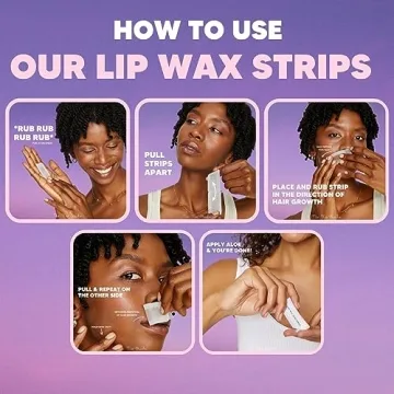 No Mo-Stache Lip Wax Strips for Effortless Hair Removal