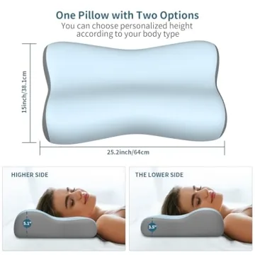 Cervical Neck Pillow for Neck Pain Relief and Comfort
