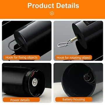 2 Pack Wind Spinner Motor Hanging Display Motor Battery Operated 20 RPM Rotating Motor Multi-Purposes for Wind Spinner Mobile Yard Decor Hanging Ornament Outdoor Sculptures-Medium Speed (2 Pcs Black)