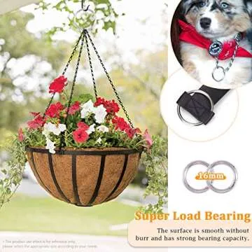 Rustark 60 Pcs 5/8 Inch Silver Heavy Duty Metal O Ring, 3mm Thick Webbing Buckle Loop Ring, Multi-Purpose Clasps Buckles Round Rings for Craft DIY Accessories (16mm)