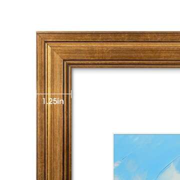 Golden State Art 11x14 Dark Gold Frame with Mat