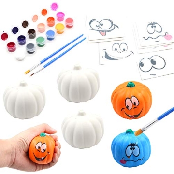 Paint Your Own Squishy Pumpkin Set for Creative Fun