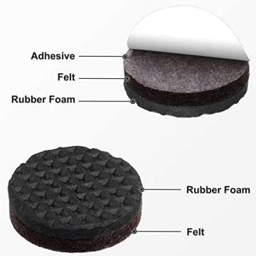 Yelanon Non Slip Furniture Pads -56 pcs（1+2）” Furniture Grippers, Non Skid Furniture Legs,Self...