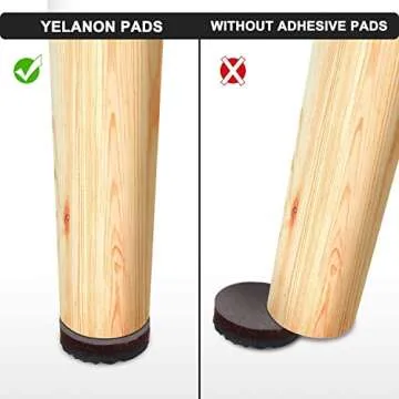 Yelanon Non Slip Furniture Pads -56 pcs（1+2）” Furniture Grippers, Non Skid Furniture Legs,Self Adhesive Rubber Furniture Feet, Anti Slide Furniture Hardwood Floor Protector for Keep Couch Stoppers