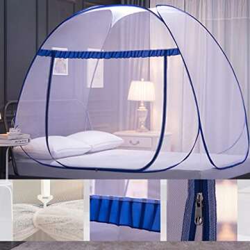 Mosquito Net for Bed - Pop Up Tent Size Twin Queen