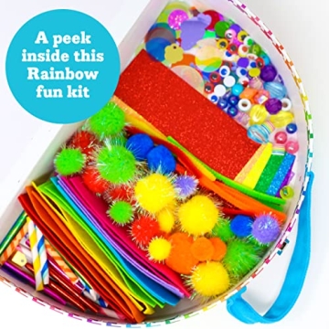 Kid Made Modern Rainbow Craft Kit for Creative Kids - 300+ Pieces