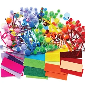 Kid Made Modern Rainbow Craft Kit for Creative Kids - 300+ Pieces