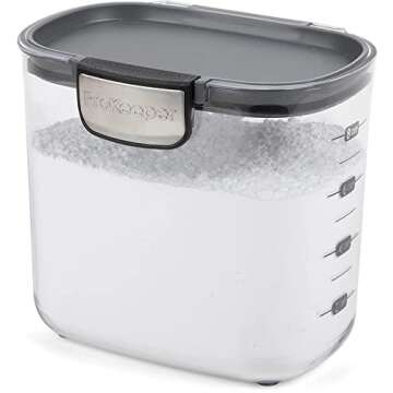 Progressive International ProKeeper+ Clear Plastic Airtight Food Baker's Kitchen Storage Organizatio...