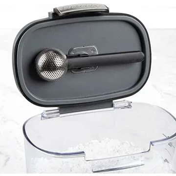 Progressive International ProKeeper+ Clear Plastic Airtight Food Baker's Kitchen Storage Organization Container Canister Set with Magnetic Accessories, 2- Piece Set (Powdered & Brown Sugar 1.4-Quart)