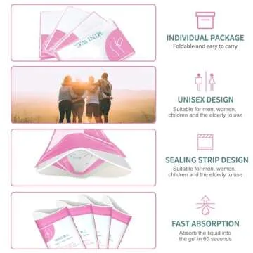 Angkeel Disposable Urine Bags, Pee Bags for Camping Travel Urinal Toilet Traffic Jam Emergency Portable Toilet Bee Bag for Men Women Kids Patient,12 Pcs（Pink）