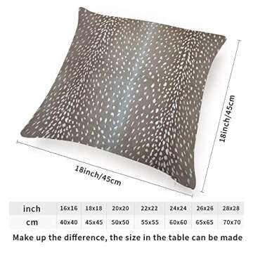 ArogGeld Antelope Pillow Cover - Chestnut Animal Print Decorative Linen Pillow for Home