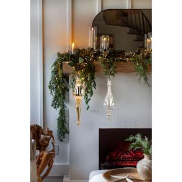 3 Pcs 16" Large Christmas Ball Ornaments, Giant Shatterproof Finial Drop Ornaments Christmas Tree Topper Decorations Bronze Christmas Huge Christmas Ornaments Hanging Ball for Holiday Christmas Decor