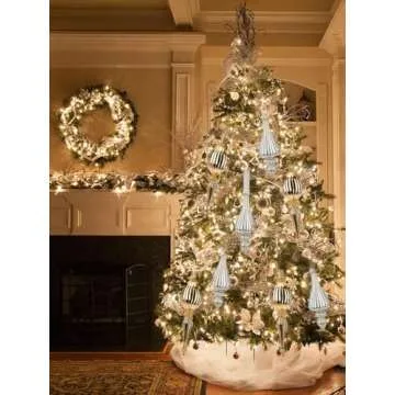 3 Pcs 16" Large Christmas Ball Ornaments, Giant Shatterproof Finial Drop Ornaments Christmas Tree Topper Decorations Bronze Christmas Huge Christmas Ornaments Hanging Ball for Holiday Christmas Decor