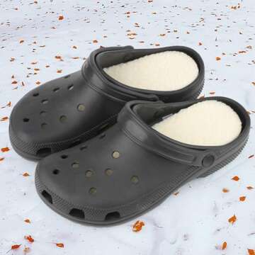 2 Pairs Wool Shoe Insoles - Winter Warm Inserts for Nurse, Chef, Wide Toe Box Shoes - Memory Foam Replacement Insoles for Women/Men - Black Size 6