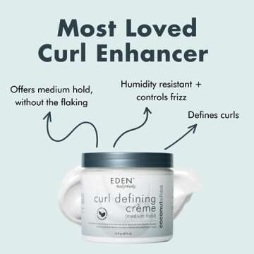 EDEN BodyWorks Coconut Shea Curl Defining Creme |16 oz | Moisturize Protect Against Humidity, Add Shine - Packaging May Vary