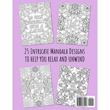 Fuck This Shit Swear Word Coloring Book: Geometric Mandala Designs - Adult Curse Words and Insults -...