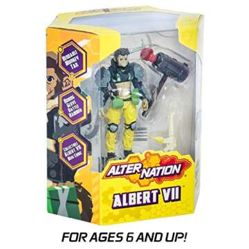 Alter Nation Albert VII The Human Monkey Bull Hybrid - Web Cartoon Dark Horse Comics Graphic Novel Action Figure with Bending Tail Action & Mini Comic Book Great Gift for Kids 6 & Up