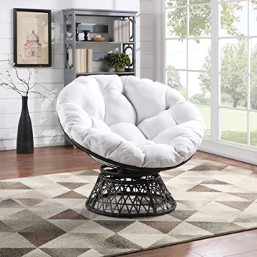 Stylish OSP Wicker Papasan Chair with Swivel Feature