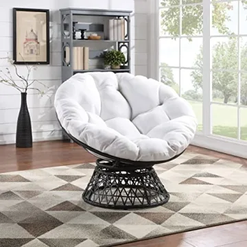 Stylish OSP Wicker Papasan Chair with Swivel Feature