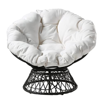 Stylish OSP Wicker Papasan Chair with Swivel Feature