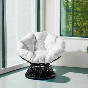 Stylish OSP Wicker Papasan Chair with Swivel Feature