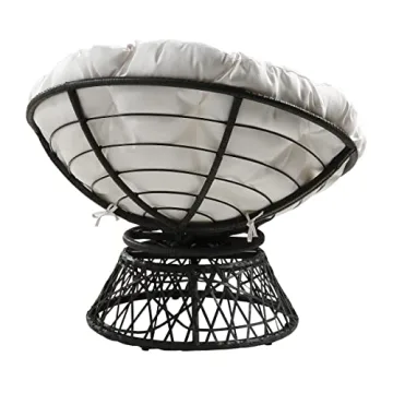 Stylish OSP Wicker Papasan Chair with Swivel Feature