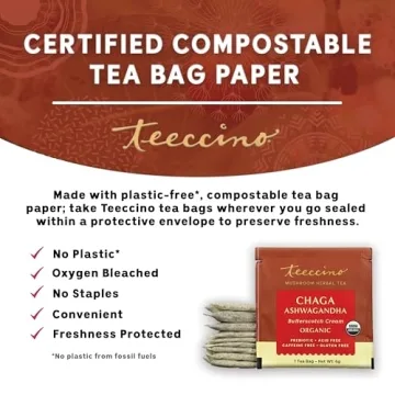 Teeccino Chaga Ashwagandha Butterscotch Herbal Tea