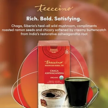 Teeccino Chaga Ashwagandha Butterscotch Herbal Tea