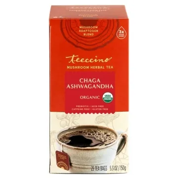 Teeccino Chaga Ashwagandha Butterscotch Herbal Tea