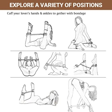 BDSM Bondage Restraints with Adjustable Cuffs for Couples