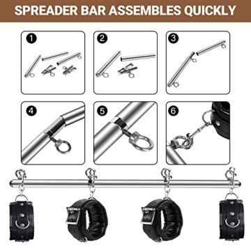 BDSM Bondage Restraints with Adjustable Cuffs for Couples