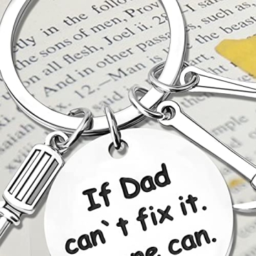 Personalized Father's Day Keychain Gift for Dad