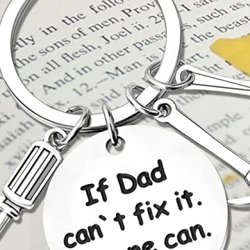 Personalized Father's Day Keychain Gift for Dad