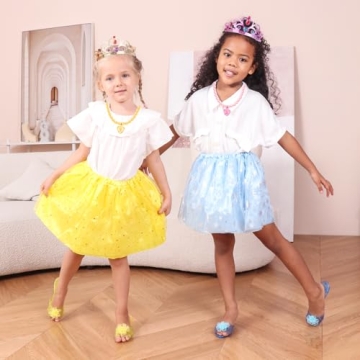 Meland Princess Dress Up Set Sparkling Skirts Shoes Tiaras