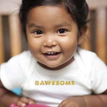 SEI 148 Pieces Iron On Letters & Numbers: 1/2 Inch Glitter Iron Ons, Easy Application, Machine Washable, Heat Transfer Letters (Carefree Glitter, Gold)