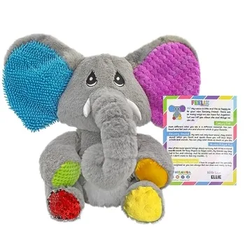 MEAVIA Weighted Sensory Plush Elephant, Ellie The Elephant Toy Fidget Stuffed Animal for Special Nee...
