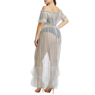 XAKALAKA Sexy Lace Off Shoulder Maxi Dress for Women