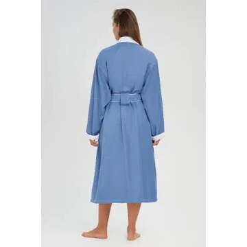 MONARCH Plush Lined Microfiber Bath Robe for Women or Men - Super Soft, Durable Luxury Spa, Resort & Hotel Bathrobe, Generously Sized (Unisex) Cypress