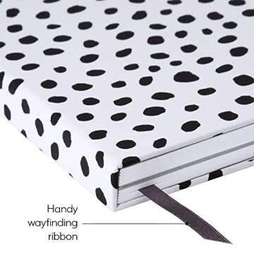 MOO Lined Hardcover Notebook: The Wild Ones Collection - Designer Lay Flat Journal - Black and White Polka Dot Print Cover - Artistic Blank 5x8 Book for Writing, Field Notes and Meetings (Erin Dollar)