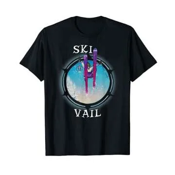 Ski Vail,Colorado Vintage Retro Snow Ski T-Shirt