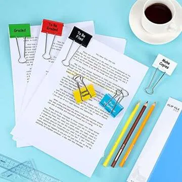 Tenare Teacher Essentials Large Binder Clips for Classroom