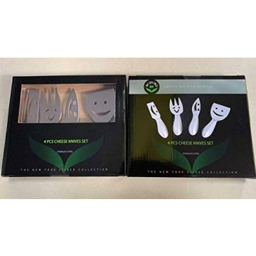 NewlineNY Stainless Steel Smiling Faces Cheese Knife Set