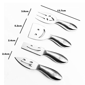 NewlineNY Stainless Steel Smiling Faces Cheese Knife Set