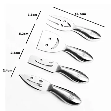 NewlineNY Stainless Steel Smiling Faces Cheese Knife Set