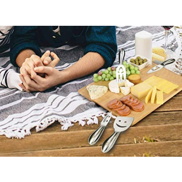 NewlineNY Stainless Steel Smiling Faces Cheese Knife Set